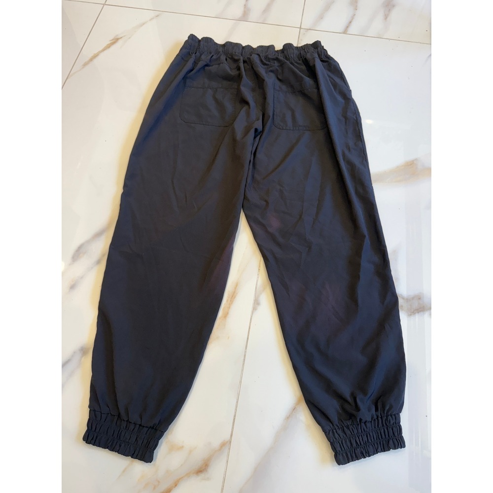 Black Lightweight Jogger Pants Elastic Waist Drawstring Athletic‎ Trousers - Picture 6 of 6